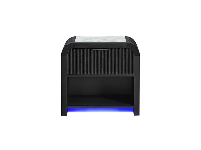 Beverly Black And White Nightstand