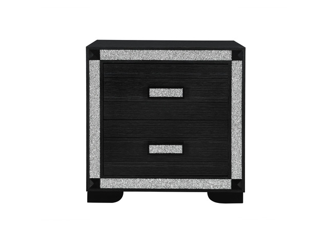 Soulmarie Charcoal Nightstand With Cooler And Speaker