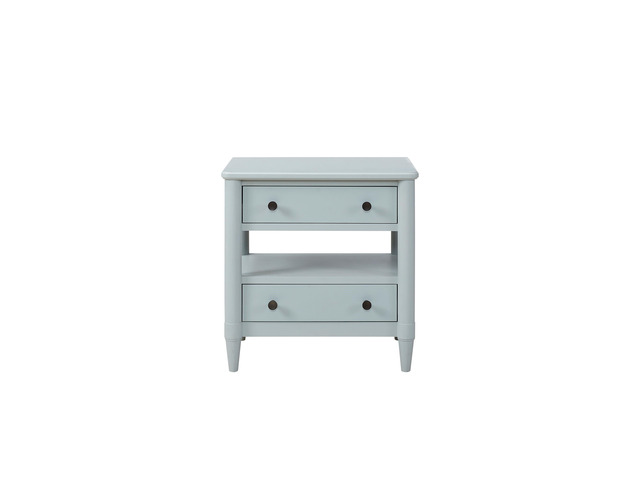 Open Nightstand Ocean Finish With 2 Drawers