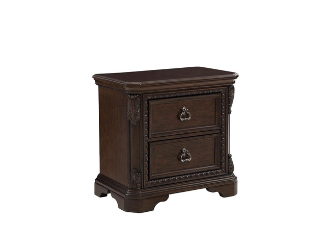 Mahogany 2 Drawer Nightstand