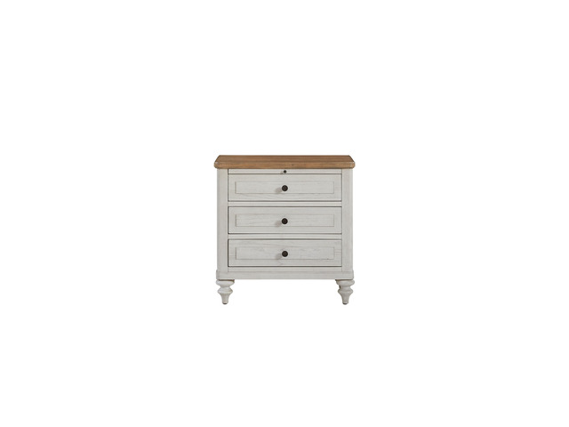 3 Drawer Nightstand With Usb - Cement And Sand