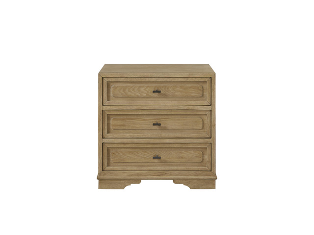 3 Drawer Nighstand - Cashew