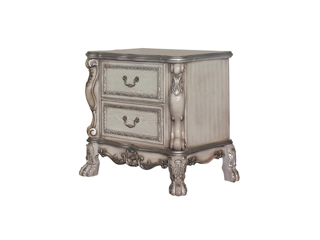 Dresden Vintage Bone White Finish Nightstand