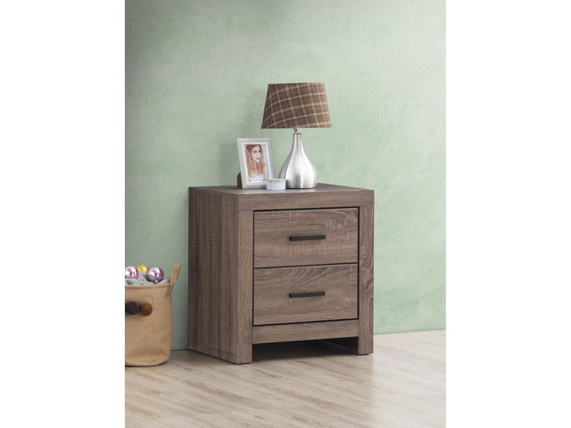 Brantford Barrel Oak 2-Drawer Nightstand