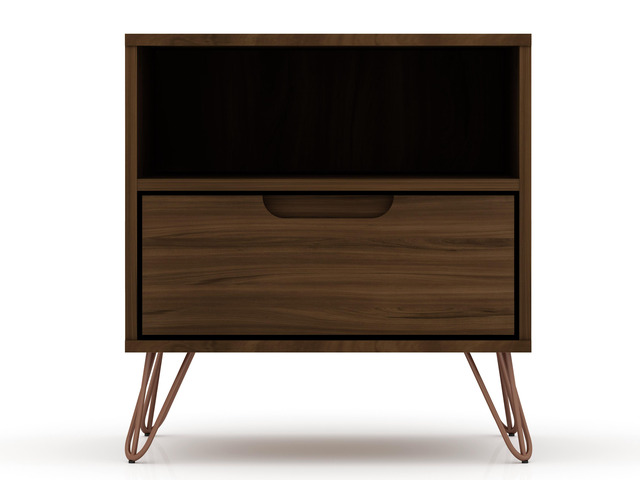 Nightstand In Chestnut Brown