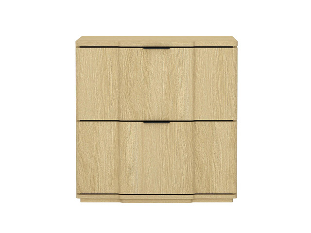 Nightstand In Natural And Black