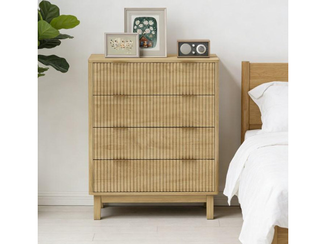 Closet Dresser,4 Drawer Double Dresser For Bedroom