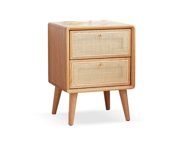 Pure Solid Wood Bedside Cabinet Modern Simple Nightstands North America Oak Bedside Cabinet Nordic Bedroom Solid Oak Storage Cabinet 0.4M