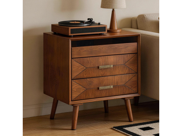 24' Nightstand With Charging Station, Keep Your Phone Charged & Bedroom Organized, Wood Bedside Table With 2 Drawers, Open Shelf & Usb/Type-C Ports...