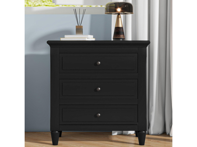 U_Style 28''Painted Nightstand With 3 Drawers And Smooth Gliding Rails,Simple Bedside Cabinet With Metal Handle, Minimalist Sofa Side Table With...