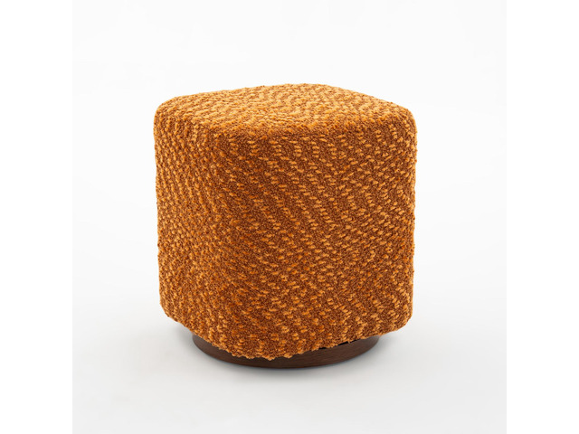 360° Swivel Vanity Stool for Women, Upholstered Makeup Chair, Modern Accent Ottoman for Bedroom, Living Room