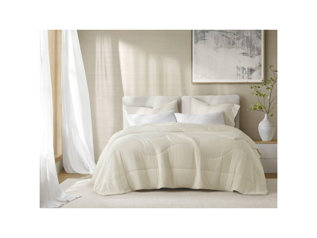 1-Piece King/Cal King Reversible Tencel Comforter Blanket,Ivory