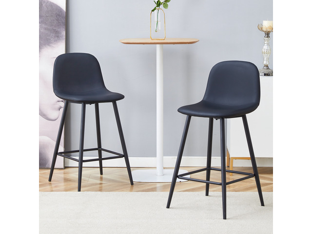 Bar Chair Set 2 Pieces, Stable Comfort Thoughtful Design Rounded Backrest Suitable for Placement in Bars Living Bars