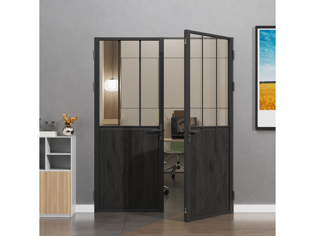 French Interior Door Slab, Inchx 80 Inch Slab Door for Closet Certified Tempered Glass with MDF Panle Long Lasting