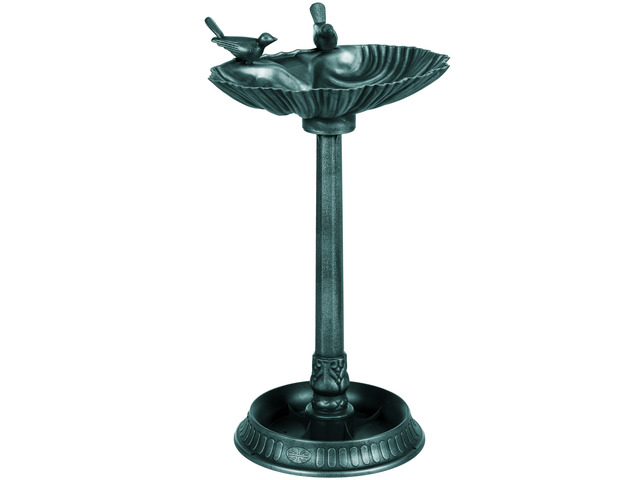 32 Inch Bird Bath with Pedestal Flower Planter Base, Decorative Birdbath Bird Feeder Bowl and Planter Decoration Yard
