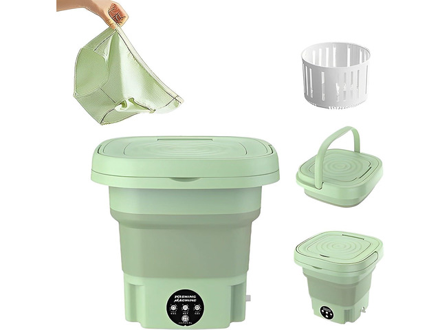 Portable Washing Machine, Mini Washer, 8L, Deep cleaning of Underwear, Baby Clothes, or Small Items, Perfect for Camping, Apartments, Hotels,...