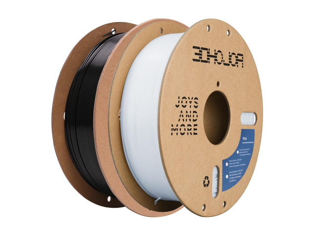 PLA Filament 1.75mm,3D Printer Filament,1kg*2 Cardboard Spool, Fit Most FDM 3D Printer,Dimensional Accuracy +/- 0.03 mm,Vacuum Packaging-Black+Cold...