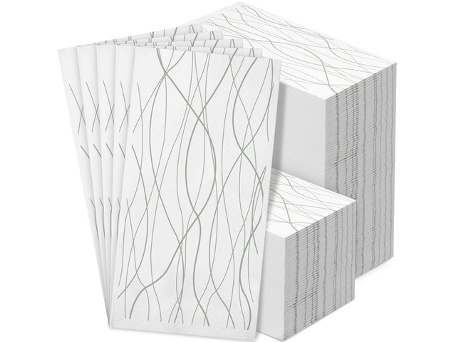 100 Count Guest Bathroom Paper Hand Towels Disposable Napkins Guest Hand Towels for Bathroom Wash, Decorative Disposable Towels for Party Wedding...