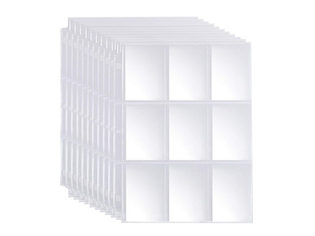 Trading Card Sleeves, 1440 Pockets Premium Card Sleeves Pages Double Side Card Sleeves for 3 Ring Binder, 9 Pocket Card Sheets Protector for...