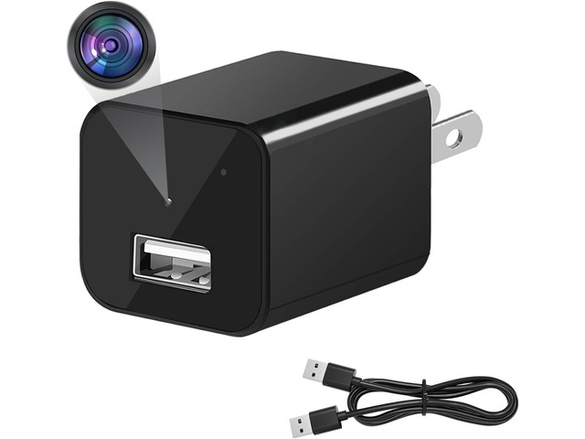 AiLuce Small Camera USB Charger Nanny Cam Spy Camera Hidden Camera for Home Mini Camera, HD 1080P Video Recorder with Motion Detection, Indoor...