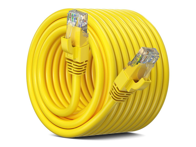 Maximm Cat6 Ethernet Cable Ft Yellow, 10Gbps 550MHz UTP Cord