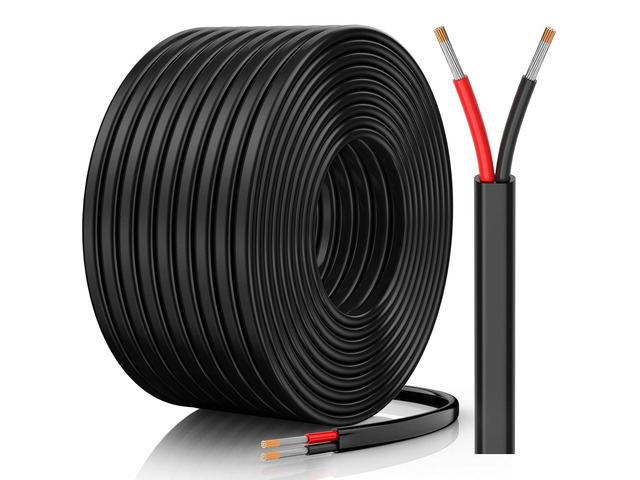 CONEPY 16 Gauge Wire 2 Conductor Oxygen-Free Tinned Copper Wire, 50FT High Conductivity/Low-Voltage Electrical Wire, Flexible 16 AWG Wire with...