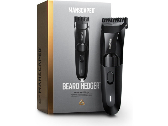 MANSCAPED The Beard Hedger Men's Premium Beard Trimmer, 20 Length Adjustable Blade Wheel, Stainless Steel T-Blade for Precision Facial Hair...