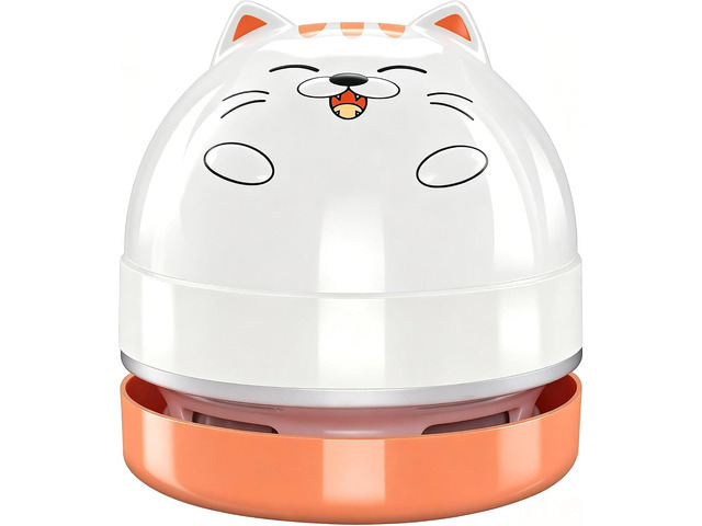 YUNYILAN Mini Desktop Vacuum Cleaner, Portable USB Vacuum Cleaner for Desk Mini Cute Cartoon Desktop Vacuum for Cleaning Eraser Crumbs, Dust,...