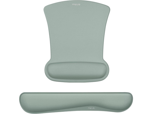 MOSISO Wrist Rest Support for Mouse Pad & Keyboard Set, Ergonomic Mousepad Non-Slip Base Home/Office Pain Relief & Easy Typing Cushion with...