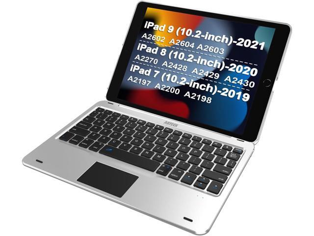 Arteck iPad 9th Gen 10.2-inch 2021 Keyboard Case with Track Pad, Bluetooth Keyboard with Folio Full Protection Case and Touch Pad for Apple...