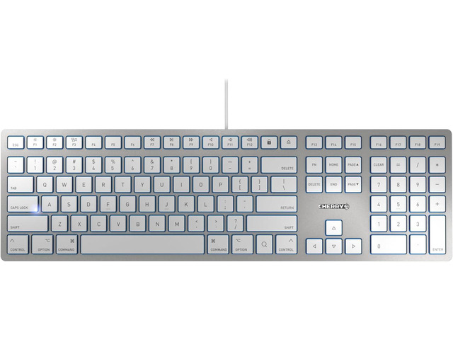 Cherry KC 6000 Slim for MAC, Wired Mac Keyboard with Number Pad, USB-A Connection, Whisper-Quiet Keys, Thin Design, SX Scissor Switches, QWERTY,...
