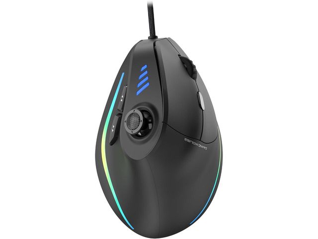 TRELC Wired Gaming Mouse with 5 D Rocker, 10000 DPI/11 Programmable Buttons, Vertical Ergonomic Mouse with On-Board Memory, Optical Computer Mice...