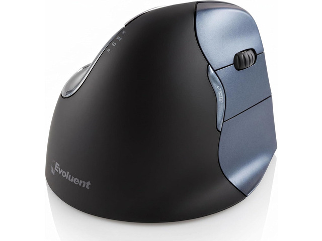 Evoluent Inventor of the Vertical Mouse VM4RW Ergonomic Vertical Mouse Right Hand Regular Size Wireless USB, Sculpted for Comfort, Reduces Wrist...