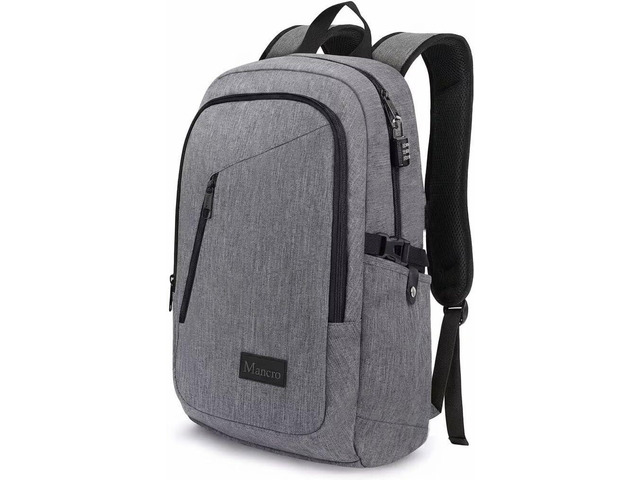Mancro Laptop Backpack for Travel, Anti-theft Business Backpack for Men Water Resistant Work Daypack with Lock, Travel Computer Bag with Laptop...