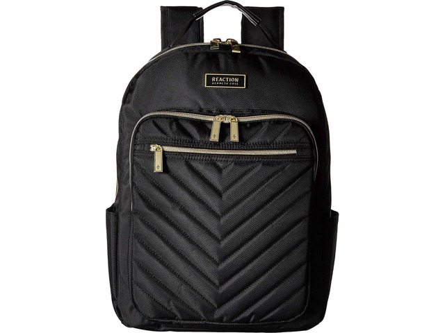 Kenneth Cole REACTION Women's Chelsea Chevron 15' Laptop and Tablet Backpack, Black