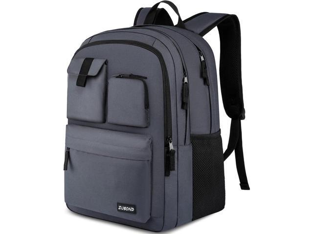 ZUBOND Backpack for Men & Women, Backpacks for School Teen Boys & Girl, Student Bookbag 15.6 inch Laptop Compartment for High Middle School, Black...