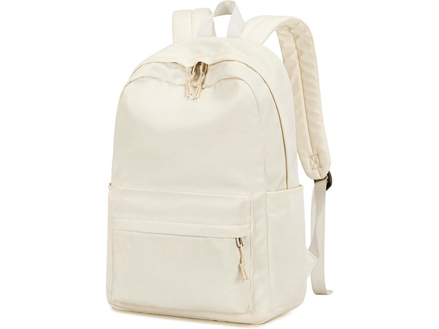 Bluboon School Backpack for Teen Girls Women Laptop Backpack College Bookbags Middle School Travel Work Commuter Back Pack(Solid Beige)