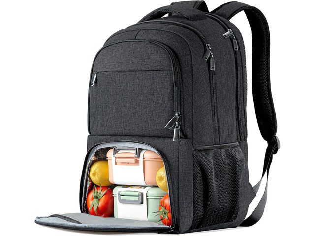 BIKROD Lunch Backpack, Insulated Cooler Lunch Bag Backpack, Large School Backpacks for Teen Boys Water Resistant Back Pack Gift for Men Fit 17 Inch...