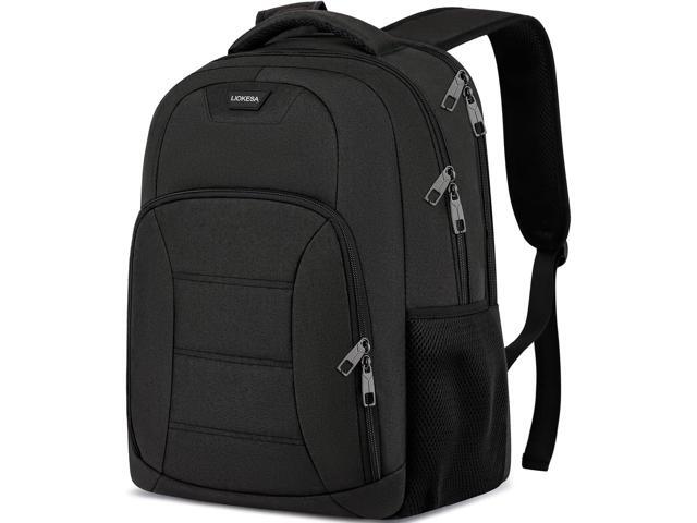 Black Laptop Backpack for Men, School Backpacks for Teen Boys Lightweight Backpack Personal Item Bag, 15.6 Inch Water Resistant College Bookbag...