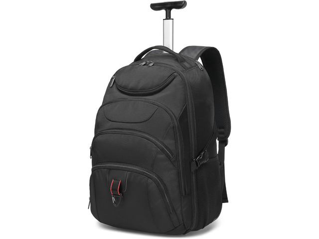 Boavan Rolling Backpack,17 inch Water Resistant Wheeled Backpack,Carry on Luggage Business Bag, Overnight College Computer Trolley Suitcase for Men...