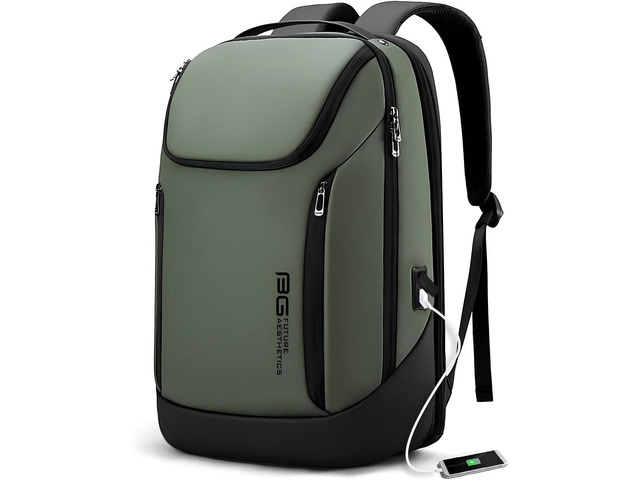 BANGE Business Smart Backpack Waterproof fit 15.6 Inch Laptop Backpack with USB Charging Port,Travel Durable Backpack