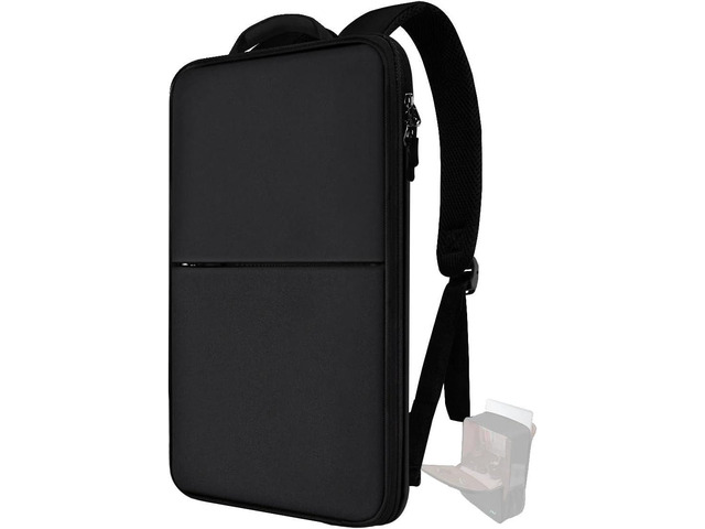 Slim & Expandable Laptop Backpack 17 inch Travel Business Backpack Water Resistant Daypack Bookpack for Most 17 inch NoteBooksBlack