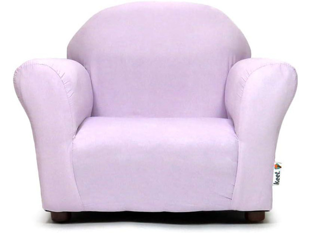 Roundy Toddler Armchair with Soft Microsuede Upholstery Durable Wooden Frame, Ergonomic Design, Fully Assembled, Comfortable Kids Chair for Ages...