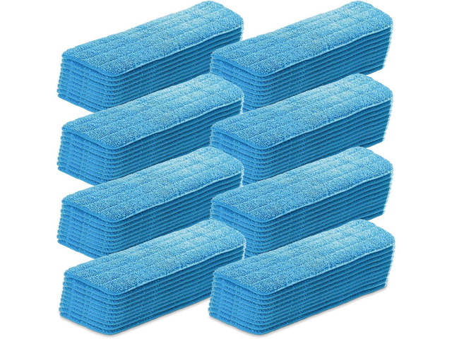 40 Pack Microfiber Mop Pads Machine Washable Cleaning Flat Mop Head Replacement Reusable Household Pads for Hardwood and Hard Surface Floor...