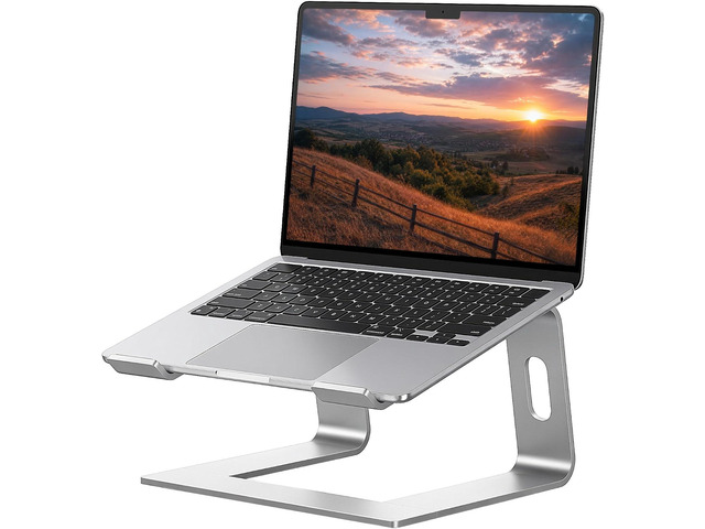 SOUNDANCE Laptop Stand, Aluminum Computer Riser, Ergonomic Laptops Elevator for Desk, Metal Holder Compatible with 10 to 15.6 Inches Notebook...