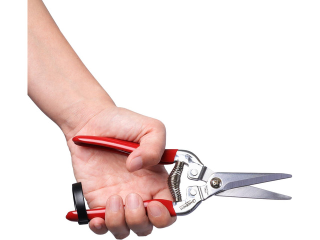 Gardeness Pruning Shear Straight Pruning Snip 2PCS Stainless Steel Florist Scissors, Multi-Tasking Precision Hand Pruner Herb Snips Flower Clippers...