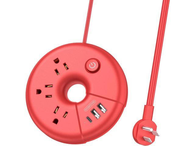 Travel Power Strip with USB Ports, NTONPOWER 5 FT Travel Extension Cord with 3 Outlets 3 USB(1 USB-C), Portable Compact Size Charging Station for...