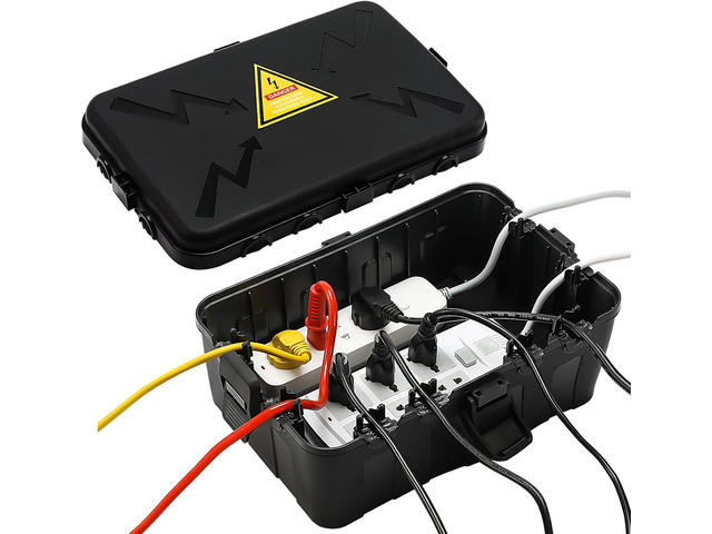 Hrensaw Large Outdoor Electrical Box Waterproof(12.5x8.5x5inch),IP54 Waterproof Outdoor Outlet Covers,Weatherproof Extension Cord Covers Protect...