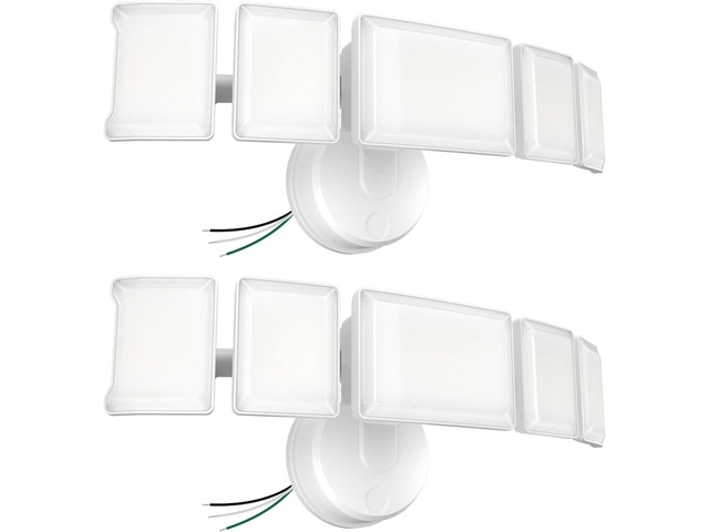Olafus 130W Flood Light Outdoor 2 Pack, Switch Controlled 13000LM, 6500K LED Security Floodlight with 5 Adjustable Head, IP65 Waterproof Wired for...