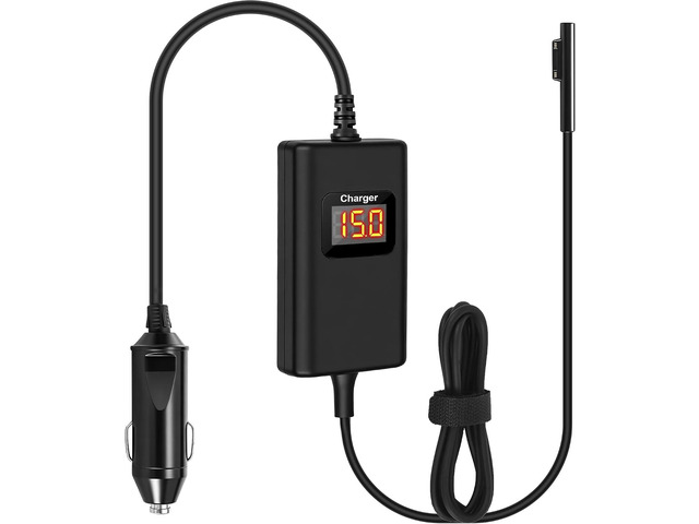 Surface Pro Laptop Car Charger 65W 15V 4.5A Compatible with Microsoft Surface Pro 11/10/9/8/7+/7/6/5/4/3 Laptop1/2/3/4/5/6/7 Studio Go1/2/3...
